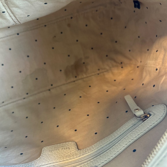 Kate Spade White Genuine Leather Handbag Shoulder Bag - Picture 14 of 16